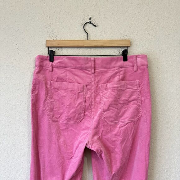 J.CREW Lizzie Patch Pocket Corduroy Pants Pink High Rise Wide Leg - Picture 7 of 14